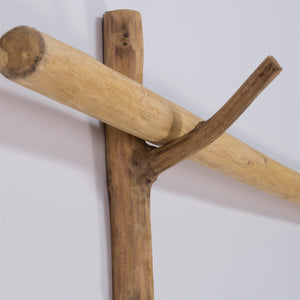 GARDINENSTANGE VARA | Teak 165cm Deko Ast Aufhänger Wandhalter Stange