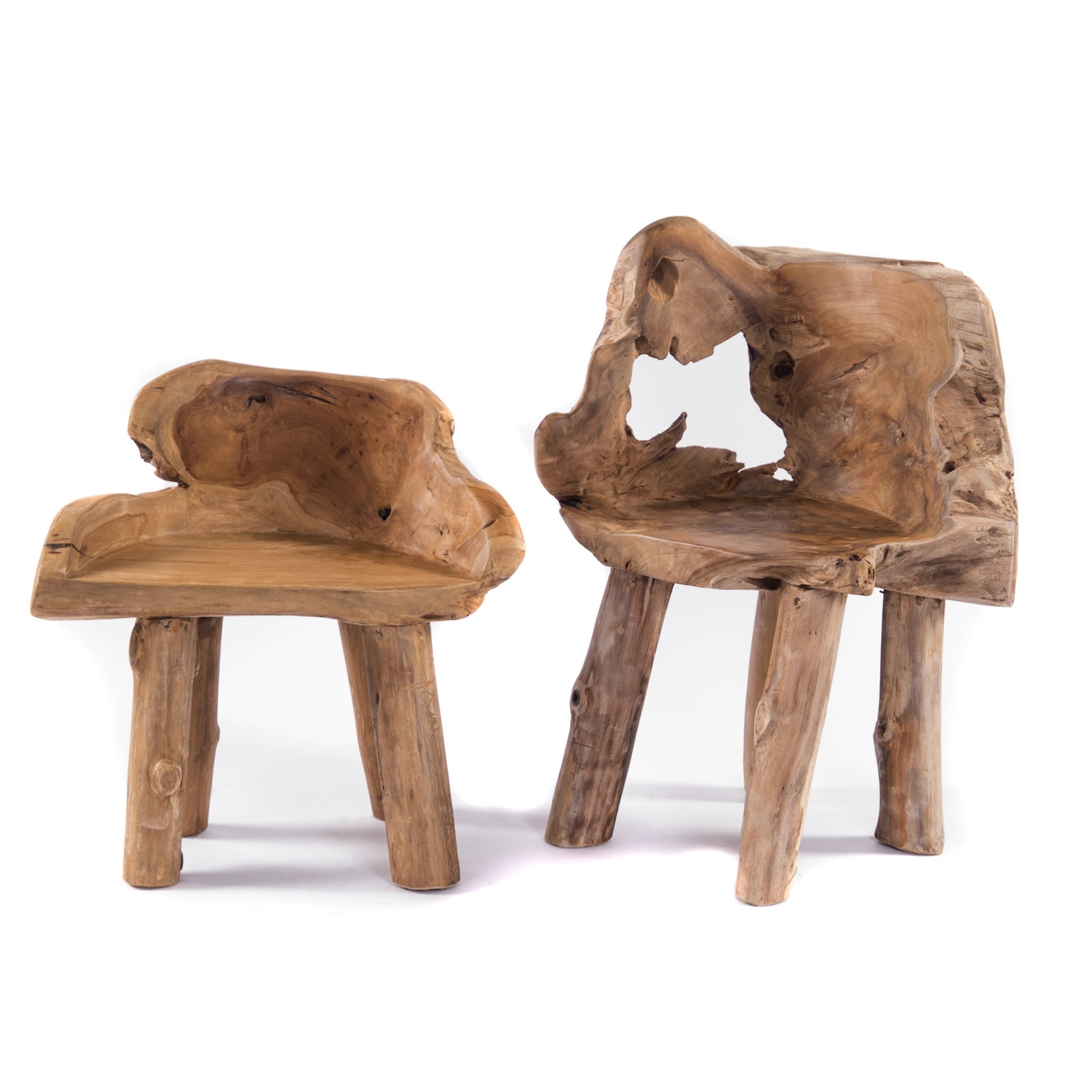 SITZGRUPPE "NANDA" | Teak, 5-teilig | Wurzel Sitzgarnitur, Tischgruppe