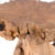 BAUMSTAMM BAR TISCH "SORA" | Teakholz, 77x72 cm | Wurzel Bistro Tisch