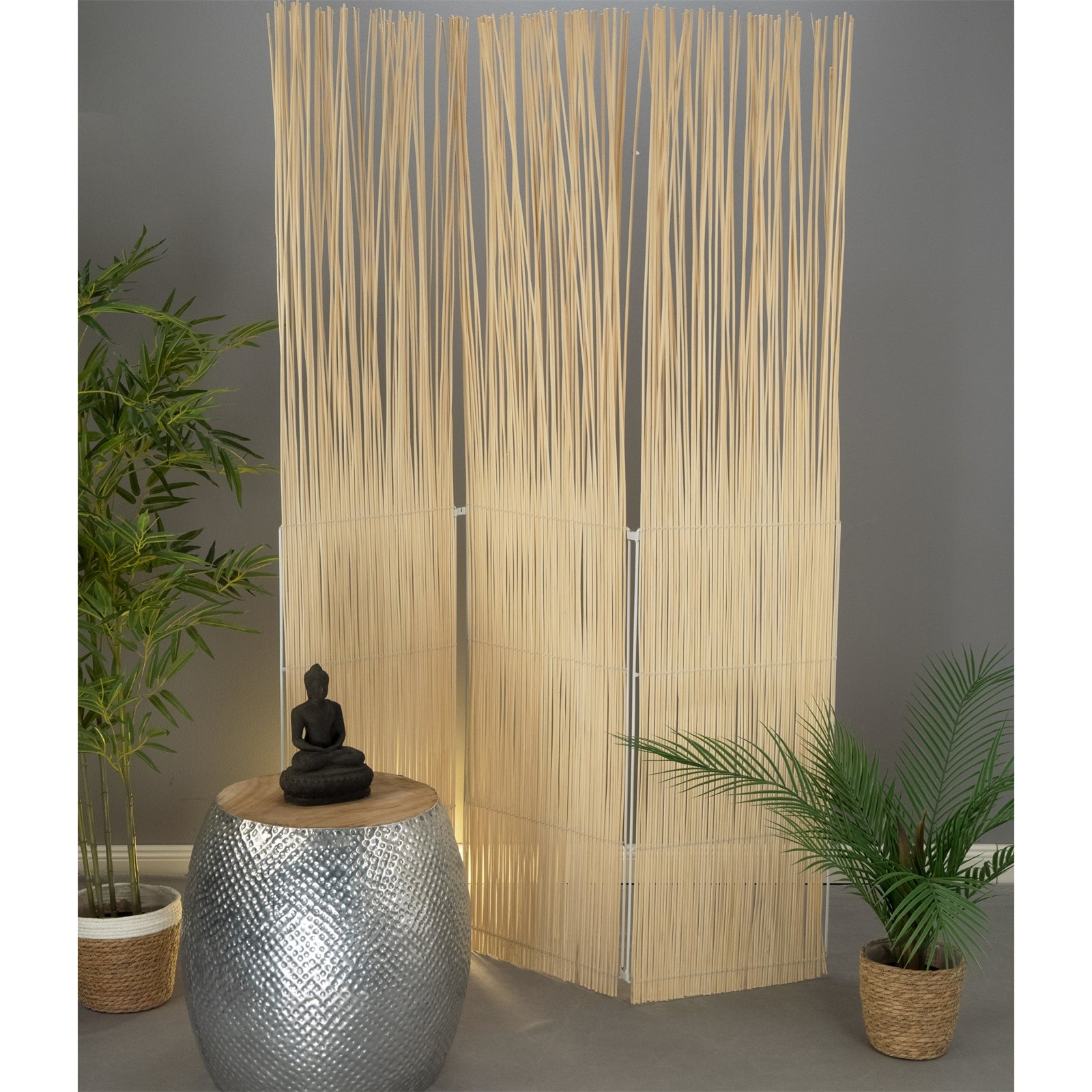 RAUMTEILER "SPIKE" | 170 cm, Weiden | Natur Paravent, Sichtschutz