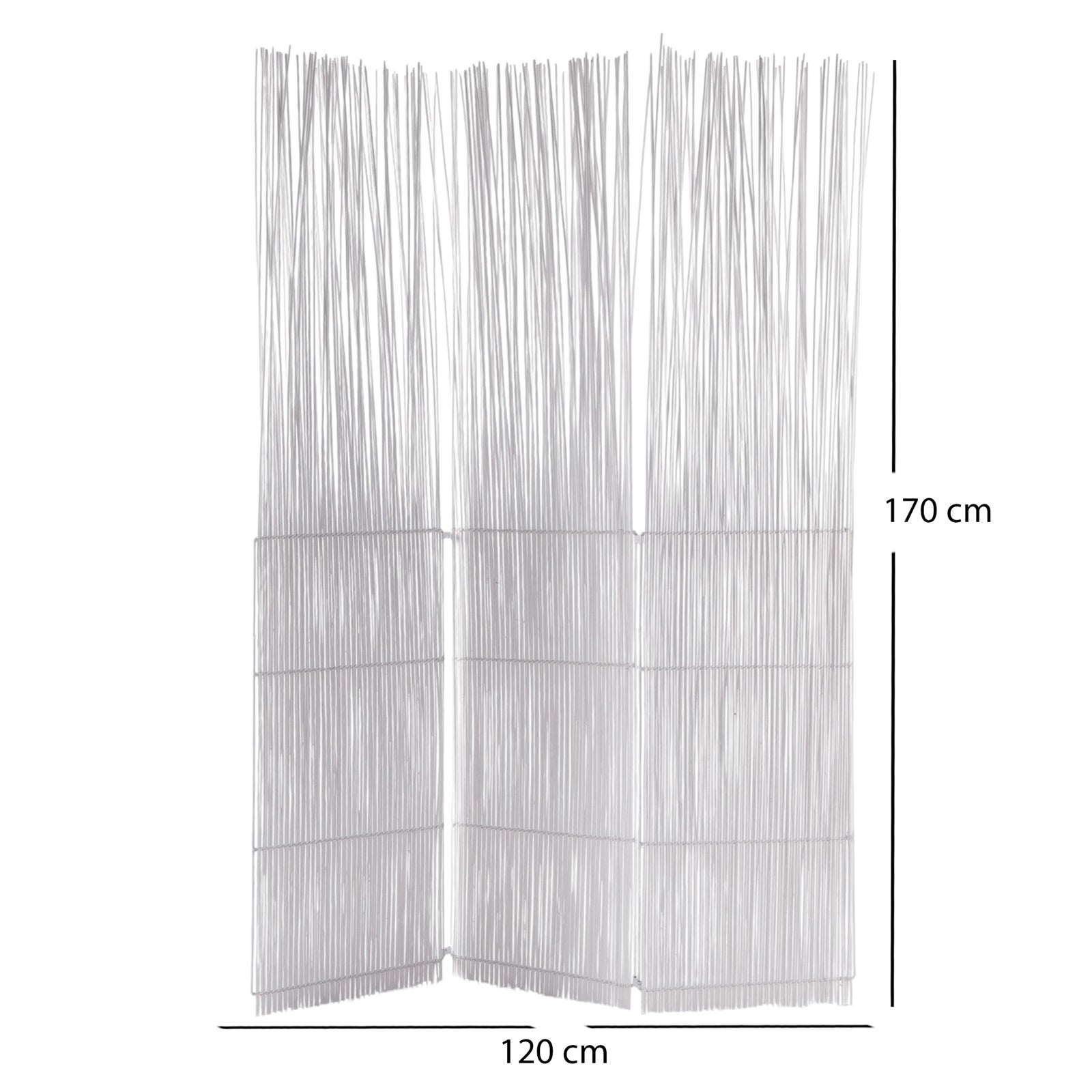 RAUMTEILER "SPIKE" | 170 cm, Weiden | Natur Paravent, Sichtschutz