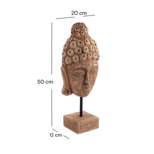 BUDDHA SKULPTUR "BALI" | Mangoholz, 49cm | Deko Maske, Buddha Figur