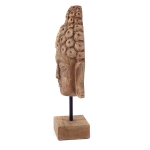 BUDDHA SKULPTUR "BALI" | Mangoholz, 49cm | Deko Maske, Buddha Figur