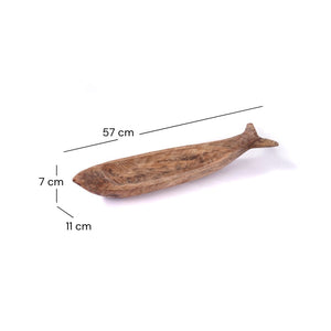 DEKO SCHALE "PESCADO" | Mangoholz | maritime Tisch Schale, Obstschale