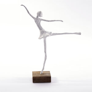 BALLERINA FIGUR "BALLETT I" | weiß, 40cm | Ballett Tänzerin Skulptur