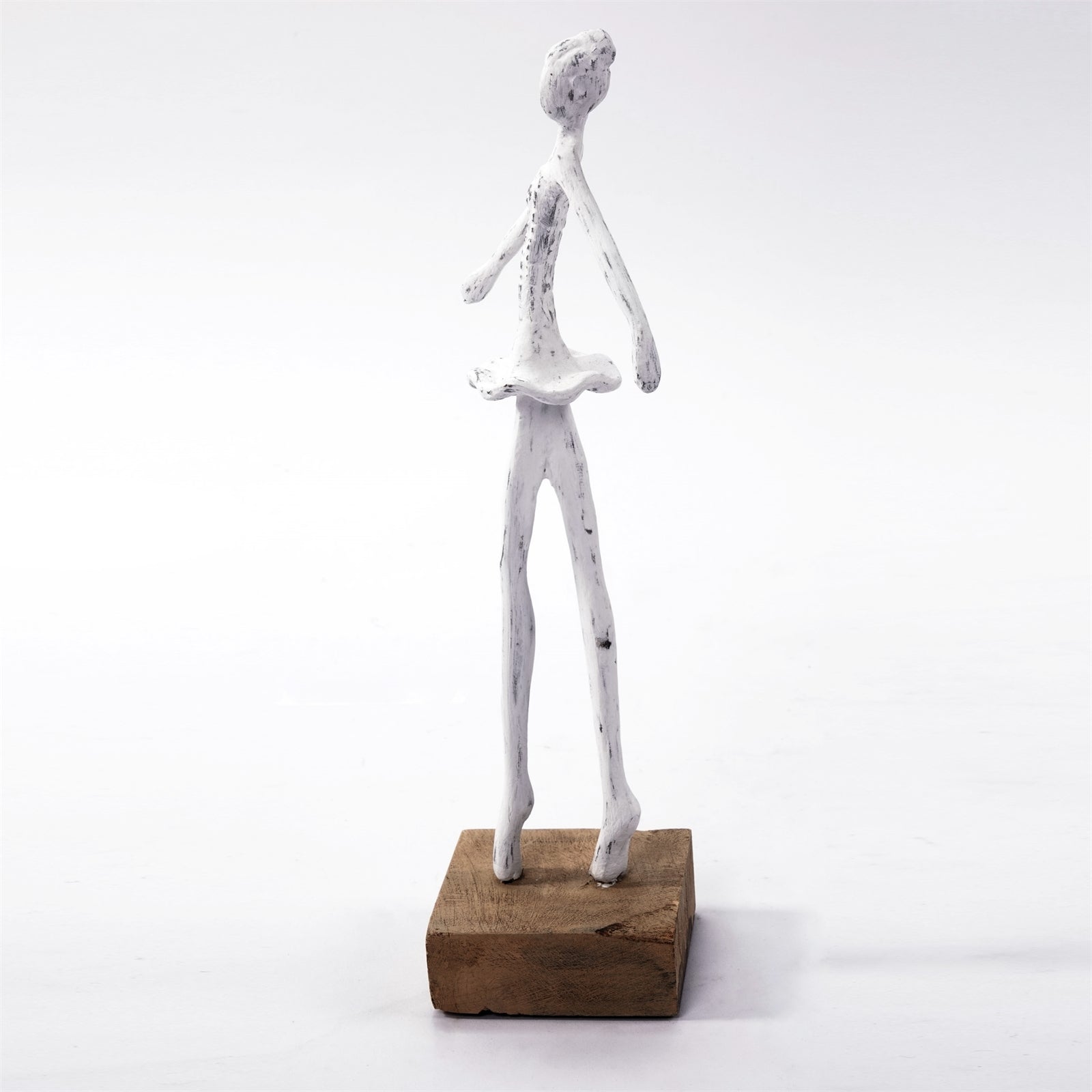 BALLERINA FIGUR "BALLETT III" | weiß, 37cm | Ballett Tänzer Skulptur