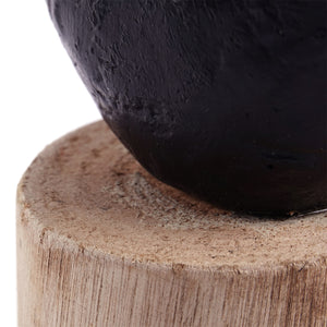 VOGEL SKULPTUR "BIRDY 3er Set" | Vogel auf Holzstamm