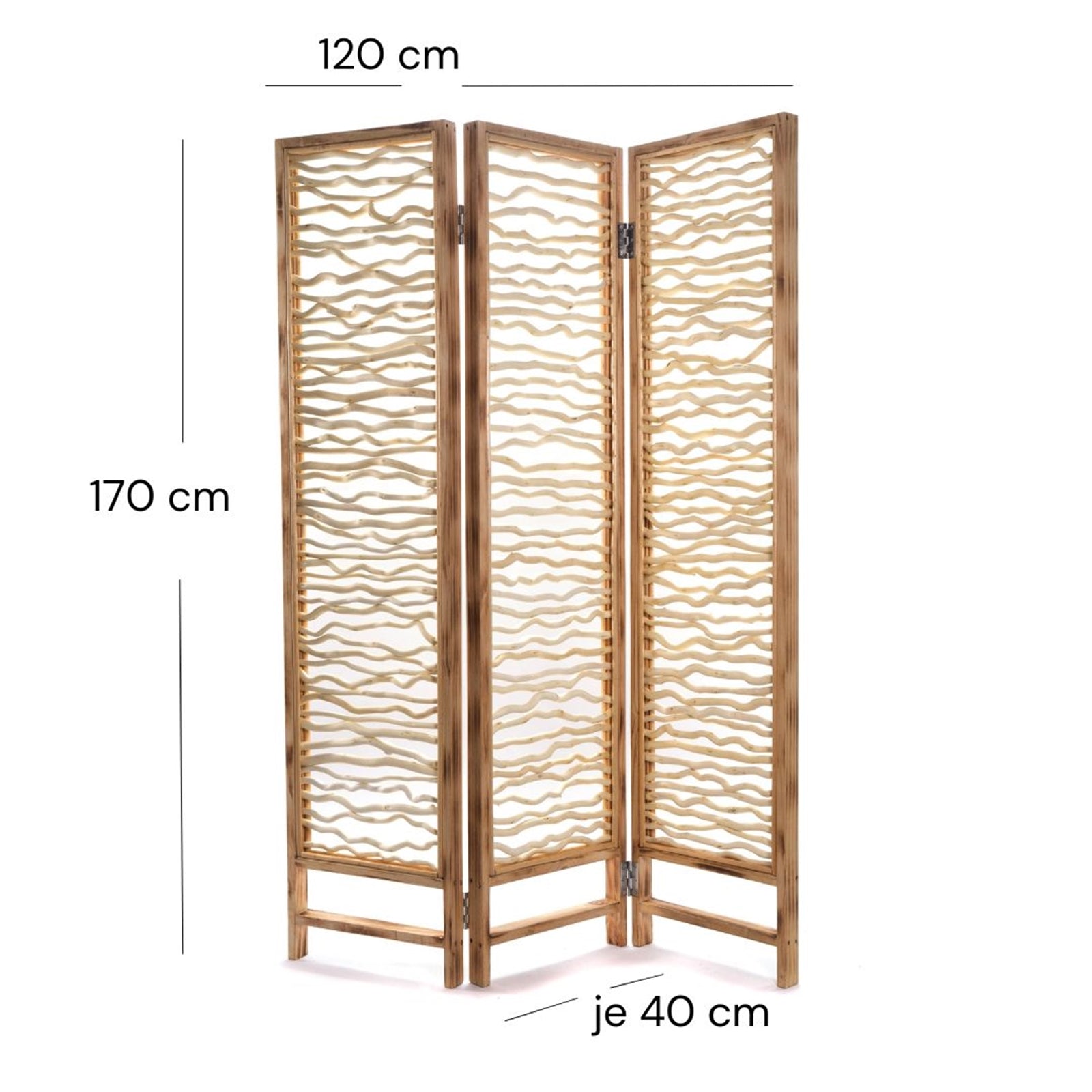 ÄSTE RAUMTEILER "TWIG" | Holz, 170cm | Natur Zweige Paravent