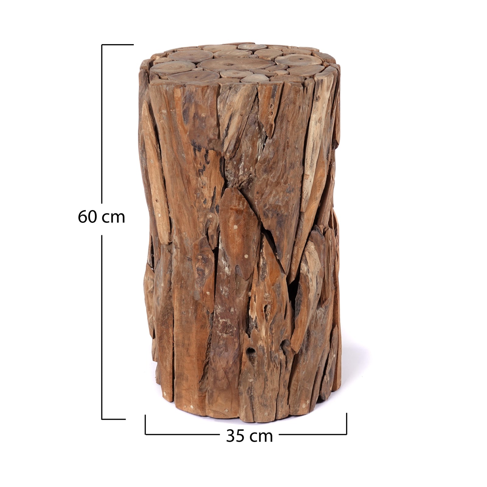 BLUMEN SÄULE "MALEA 60" | Treibholz, 60cm | Natur Holz Podest