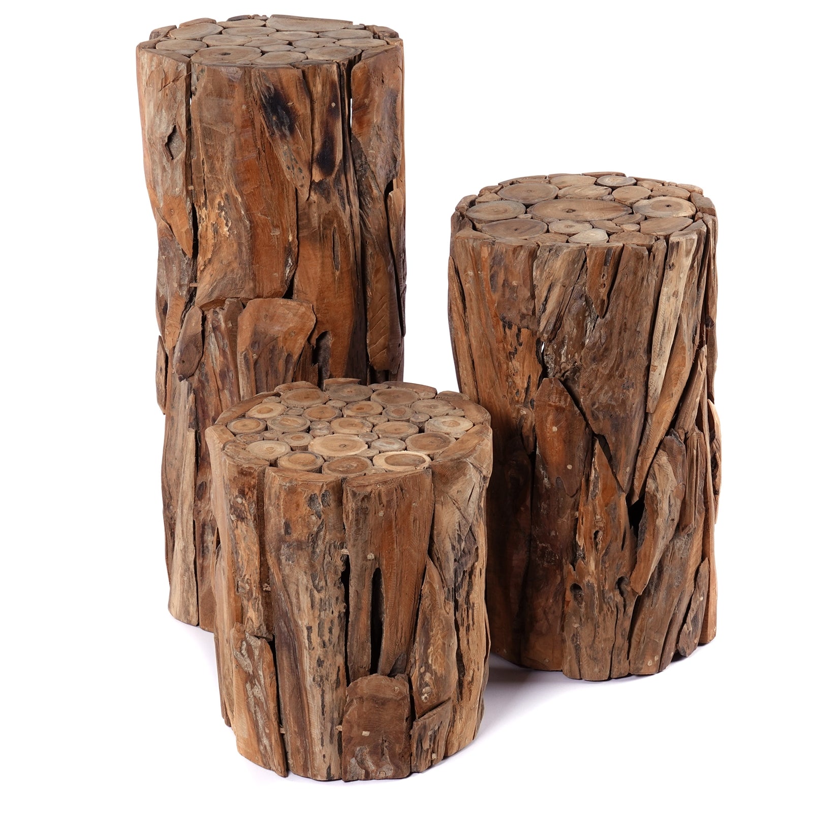 BLUMEN SÄULE "MALEA 60" | Treibholz, 60cm | Natur Holz Podest