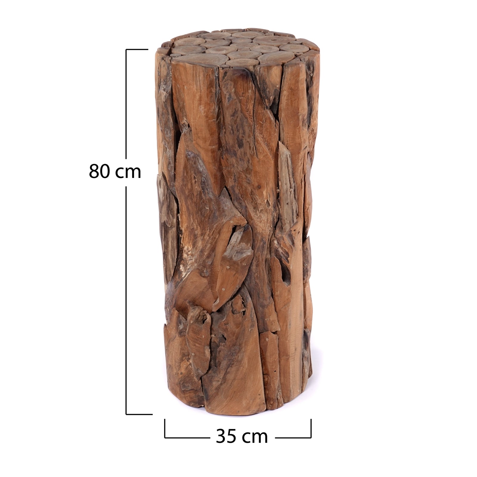 BLUMEN SÄULE "MALEA 80" | Treibholz, 80cm | Deko Pflanzen Podest