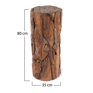 BLUMEN SÄULE "MALEA 80" | Treibholz, 80cm | Deko Pflanzen Podest