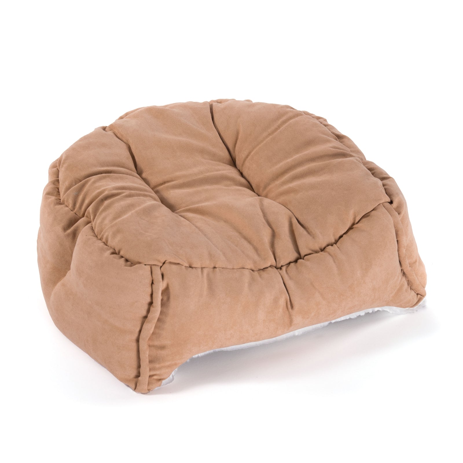 WEICHES HUNDE BETT "MYLO" | Weiß-Beige | Flauschiges Hündekörbchen