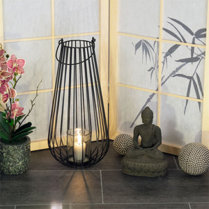 KERZENHALTER "BALTO" | 40cm, Metall | Boden Windlicht, Laterne