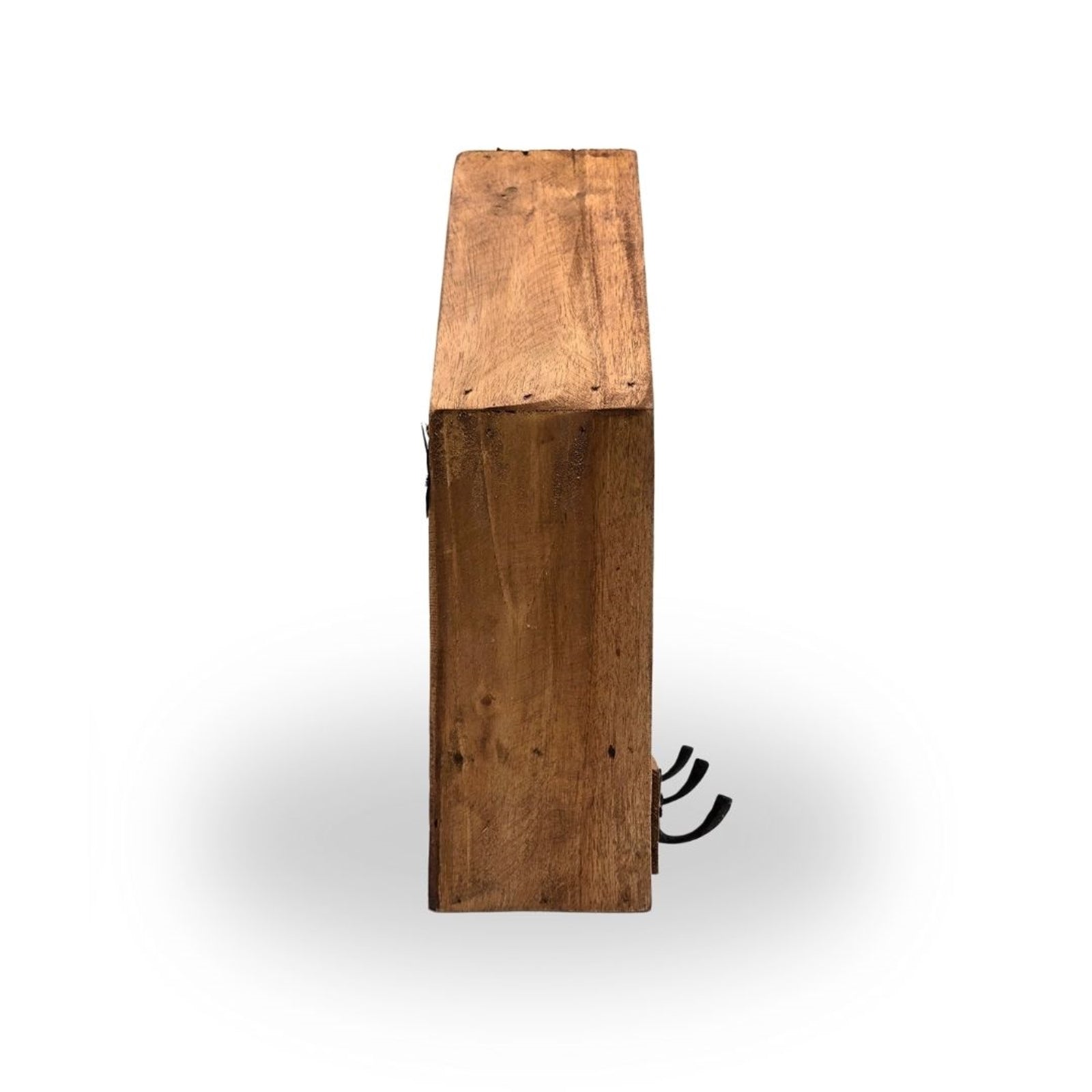 FLUR SCHLÜSSELBRETT "HOME" | 3 Haken, Massivholz | Haus Schlüsselhaken