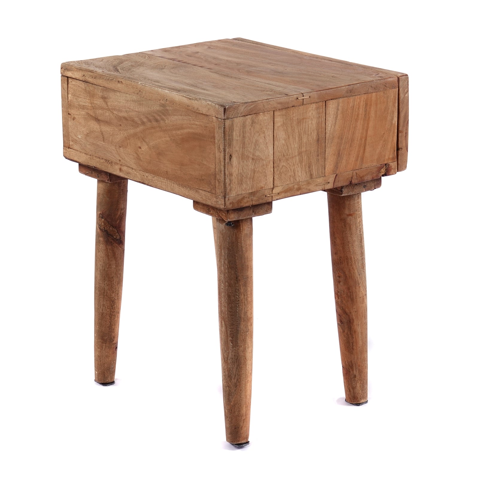 BEISTELLTISCH "SLEEK" | 50cm, Mahagoni Holz | Natur Nachttisch