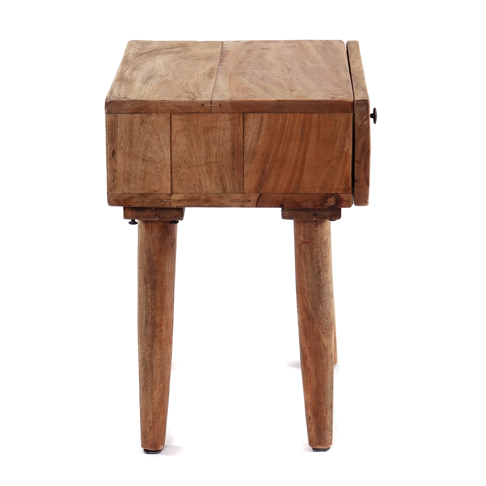 BEISTELLTISCH "SLEEK" | 50cm, Mahagoni Holz | Natur Nachttisch