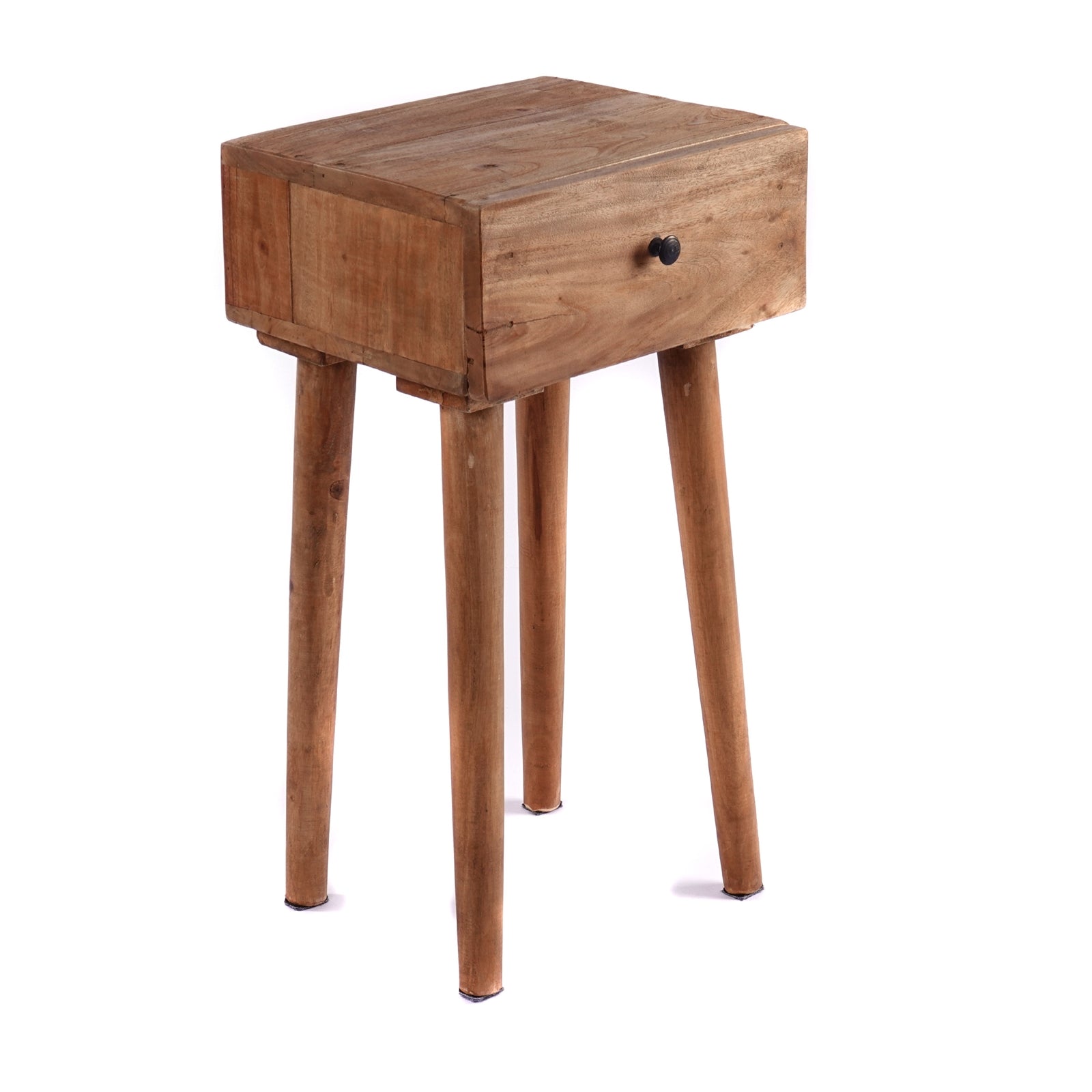 BEISTELLTISCH "BIG SLEEK" | Mahagoni Holz, 65cm | Natur Telefontisch