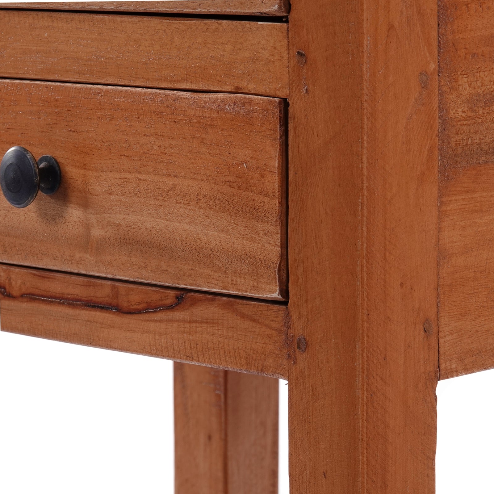 BEISTELLTISCH "RIKA" | Teakholz, 70 cm | Nachttisch, Telefontisch