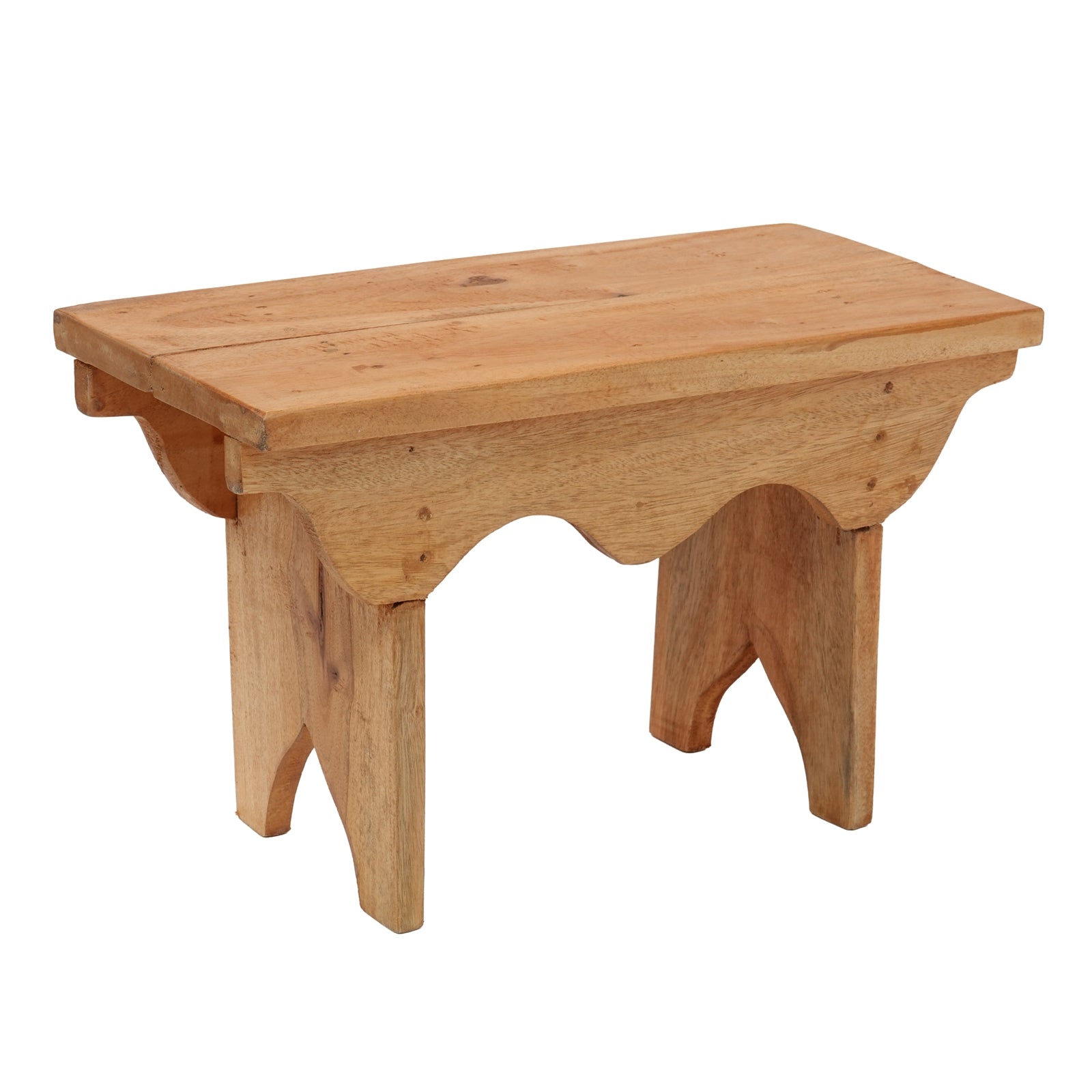 HOCKER "JARNO" | Massivholz, 40cm | Holz Schemel, Natur Blumenhocker