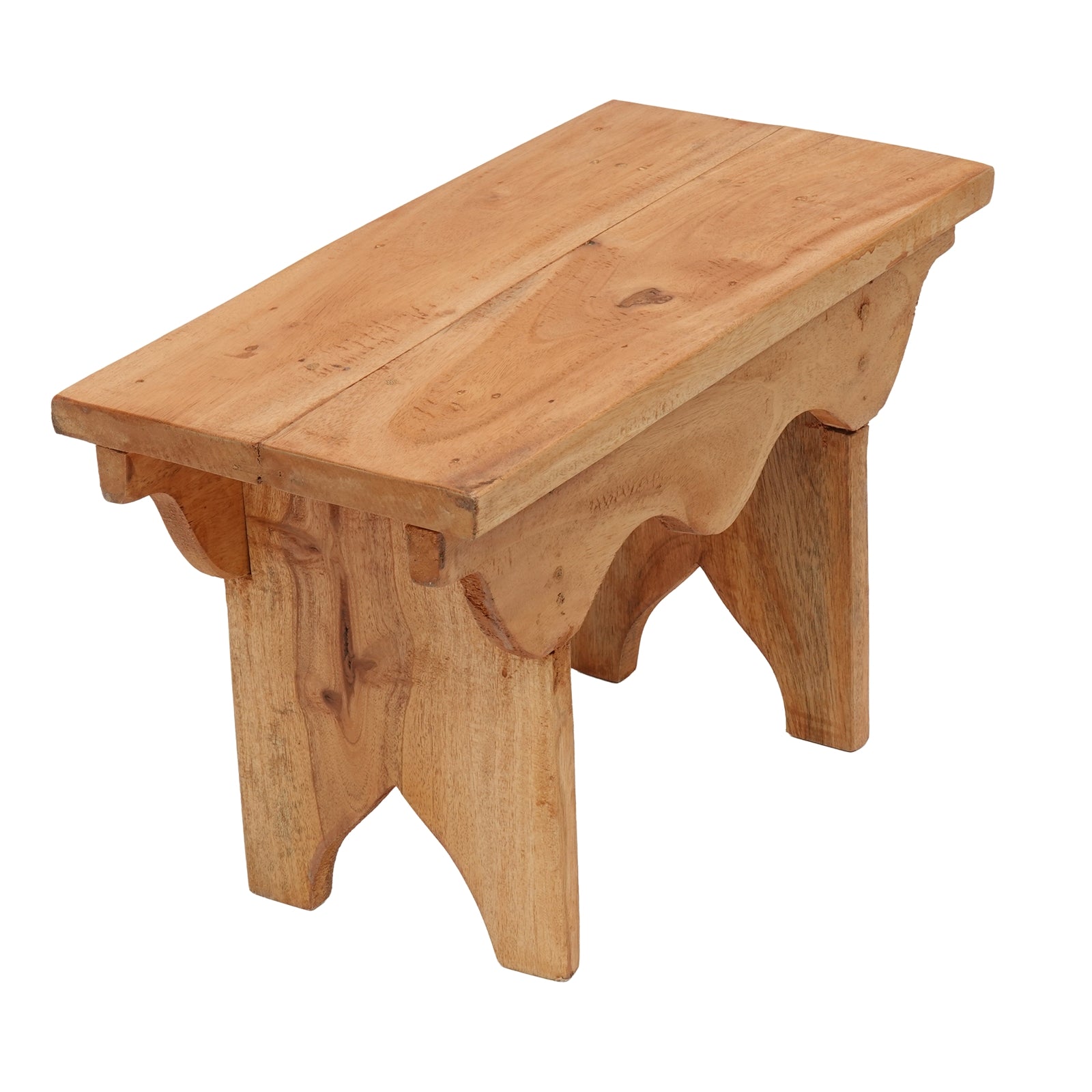 HOCKER "JARNO" | Massivholz, 40cm | Holz Schemel, Natur Blumenhocker