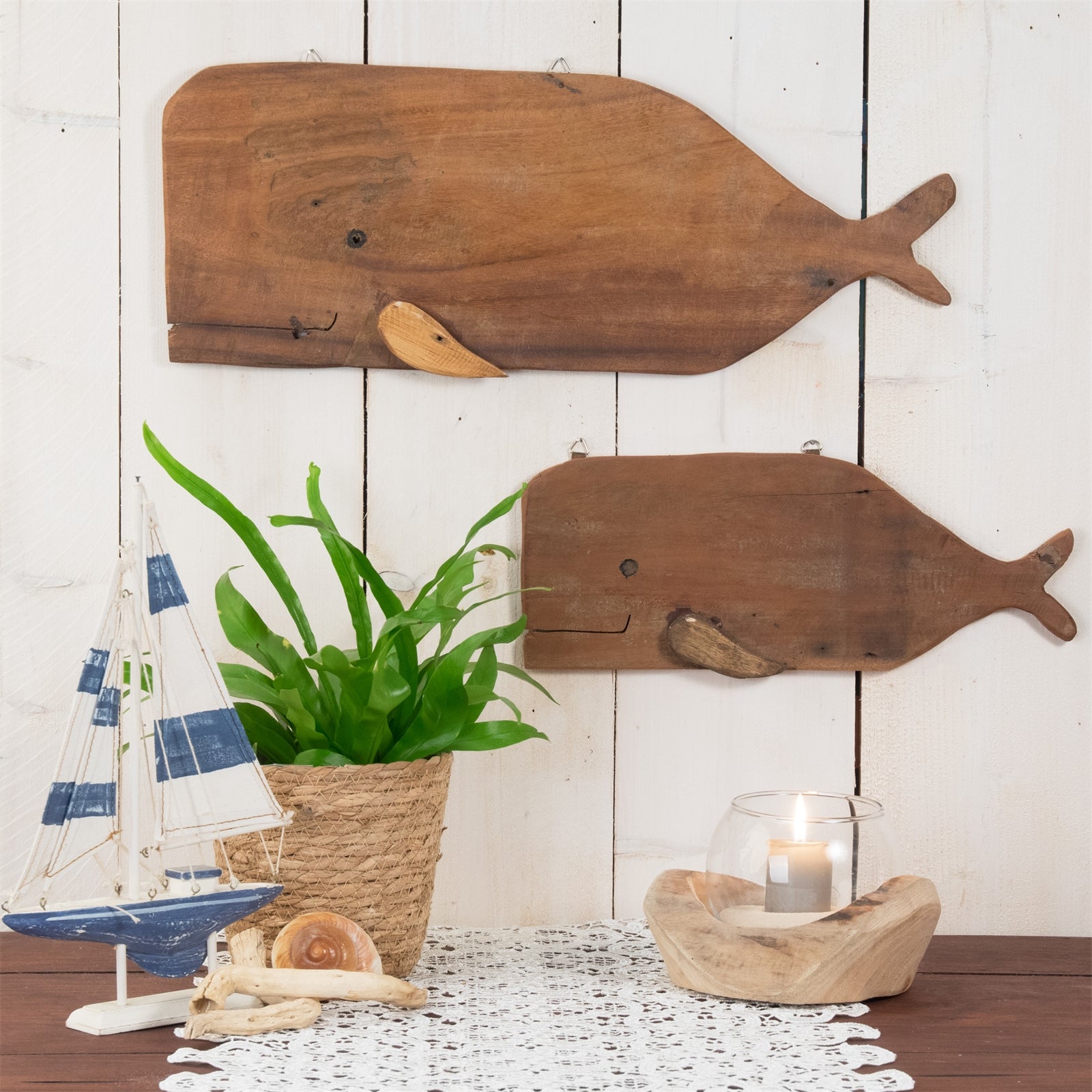 HOLZ Aufhänger "WAL" | 2 Größen | Wal Wandbild, DIY Wanddeko