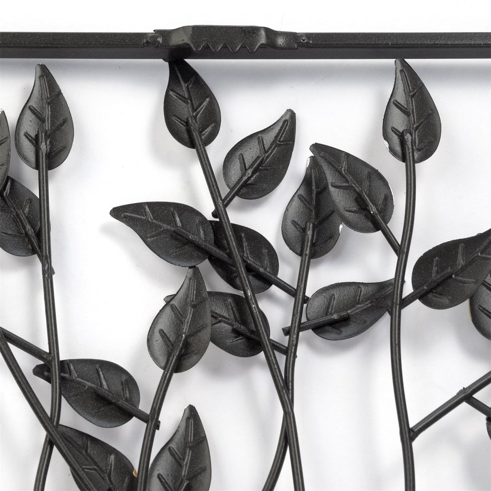 WAND DEKO BLÄTTER | Metall, silber, 30x30cm | Wandbild, Wandschmuck