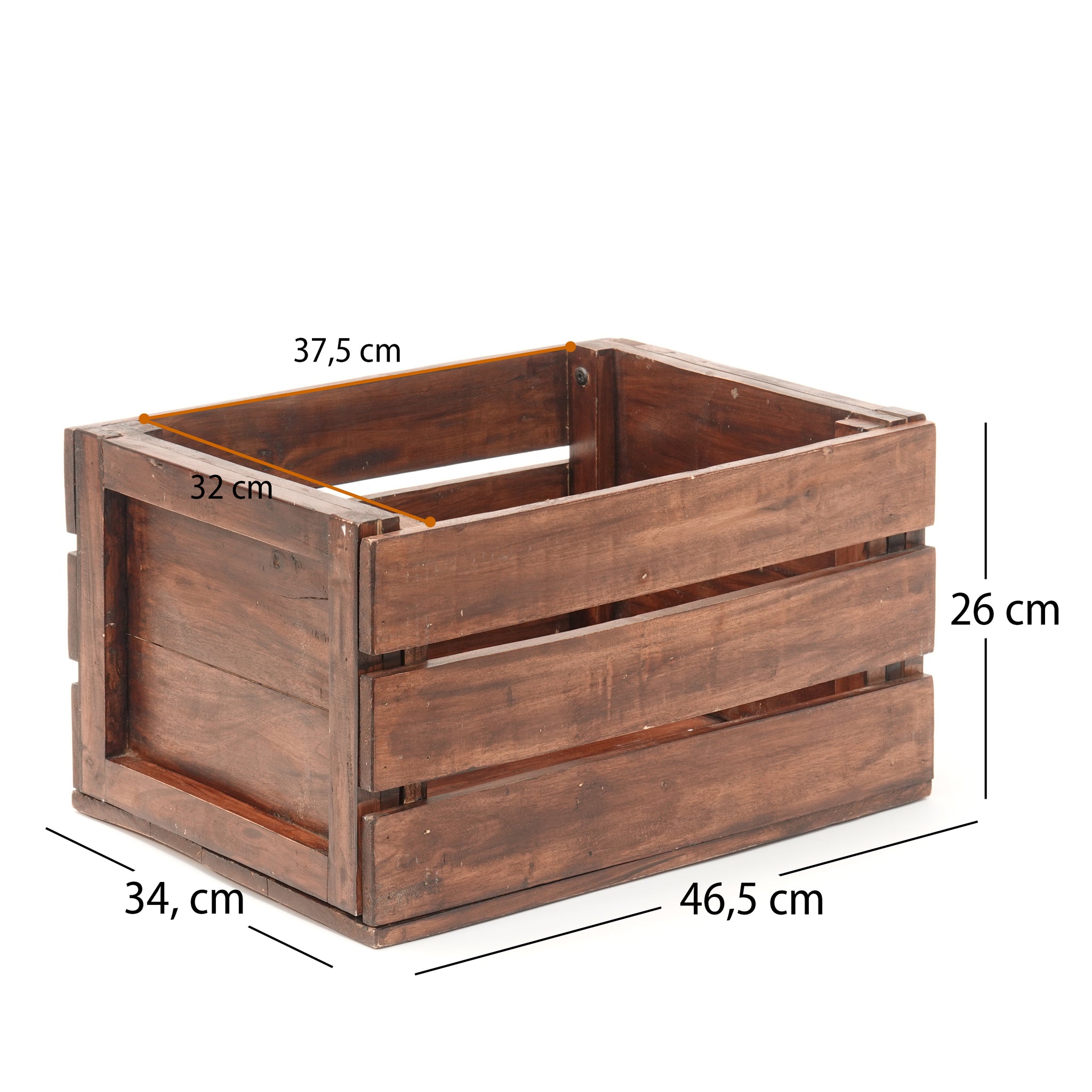 SCHALLPLATTENSTÄNDER "POP" | Massivholz, für 40 Vinylplatten | Ständer | Farbe: dunkelbraun