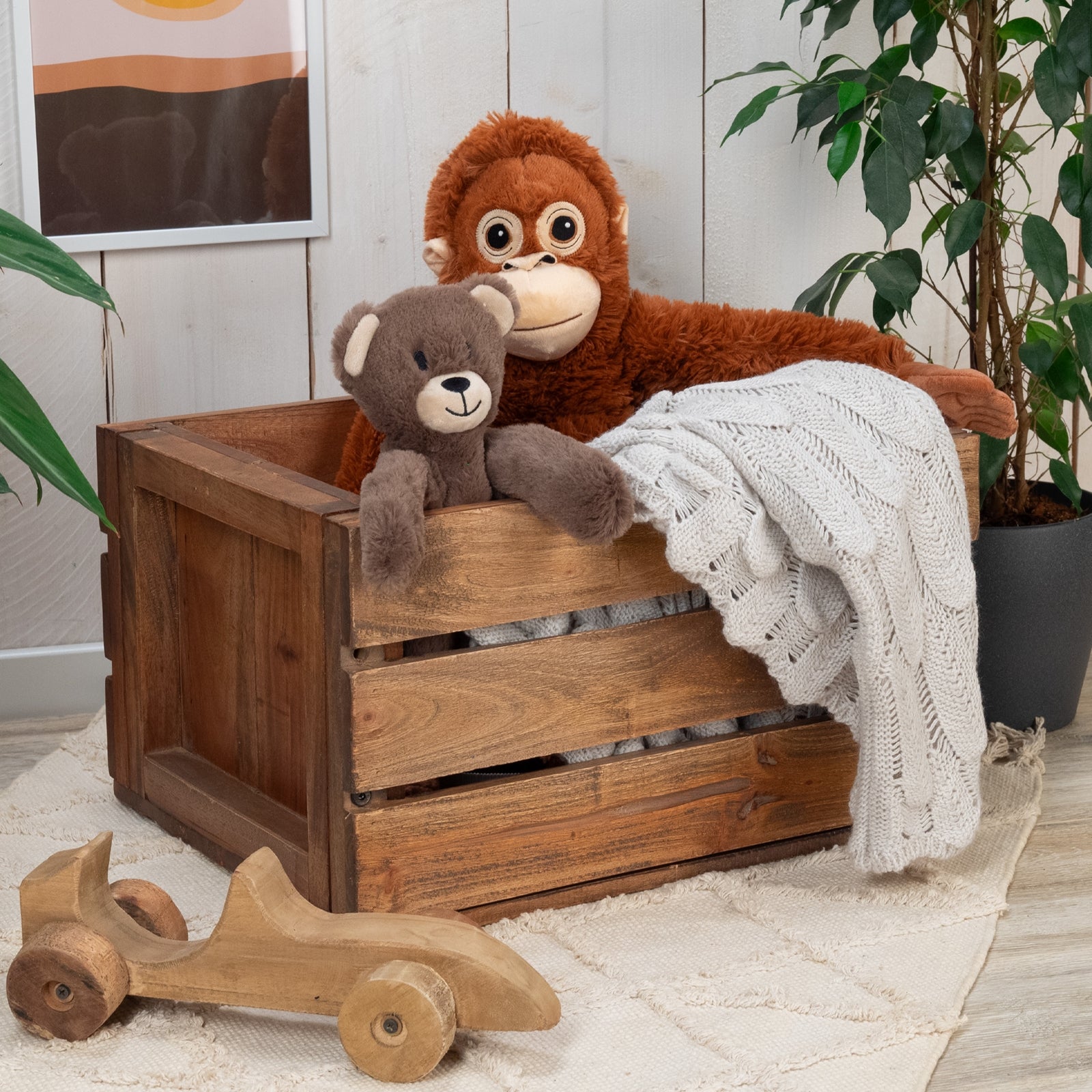 SCHALLPLATTENSTÄNDER "POP" | Massivholz, für 40 Vinylplatten | Ständer