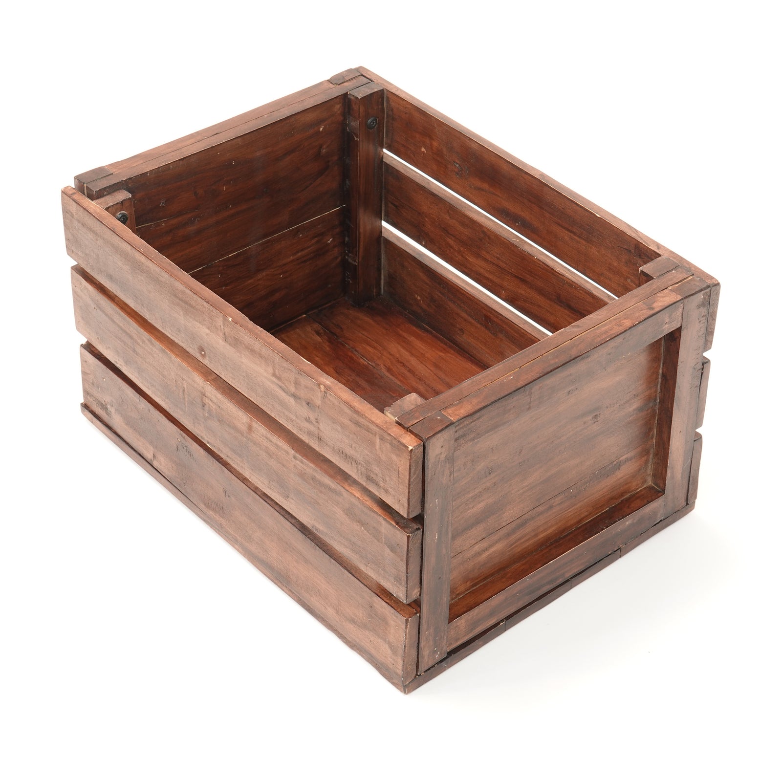 SCHALLPLATTENSTÄNDER "POP" | Massivholz, für 40 Vinylplatten | Ständer | Farbe: dunkelbraun