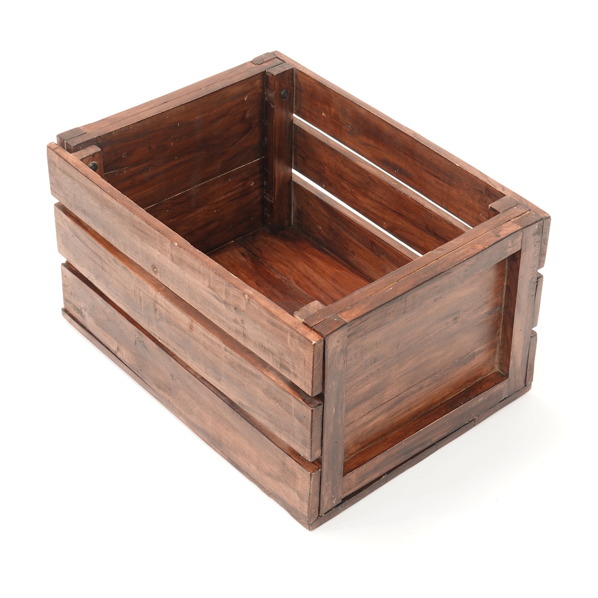 SCHALLPLATTENSTÄNDER "POP" | Massivholz, für 40 Vinylplatten | Ständer | Farbe: dunkelbraun