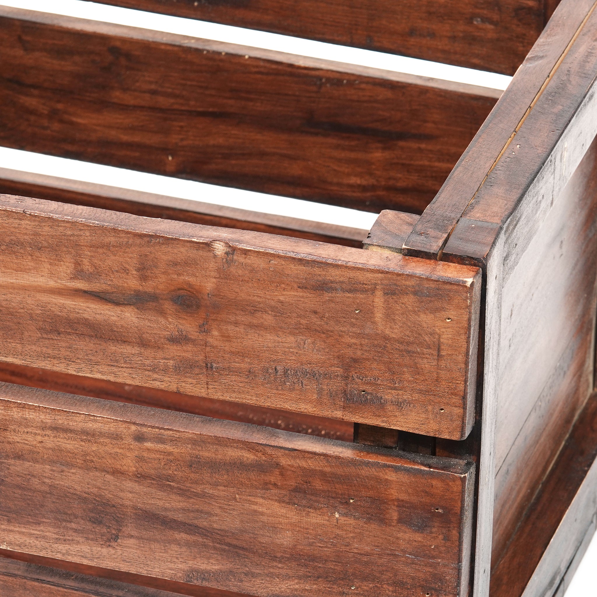 SCHALLPLATTENSTÄNDER "POP" | Massivholz, für 40 Vinylplatten | Ständer | Farbe: dunkelbraun