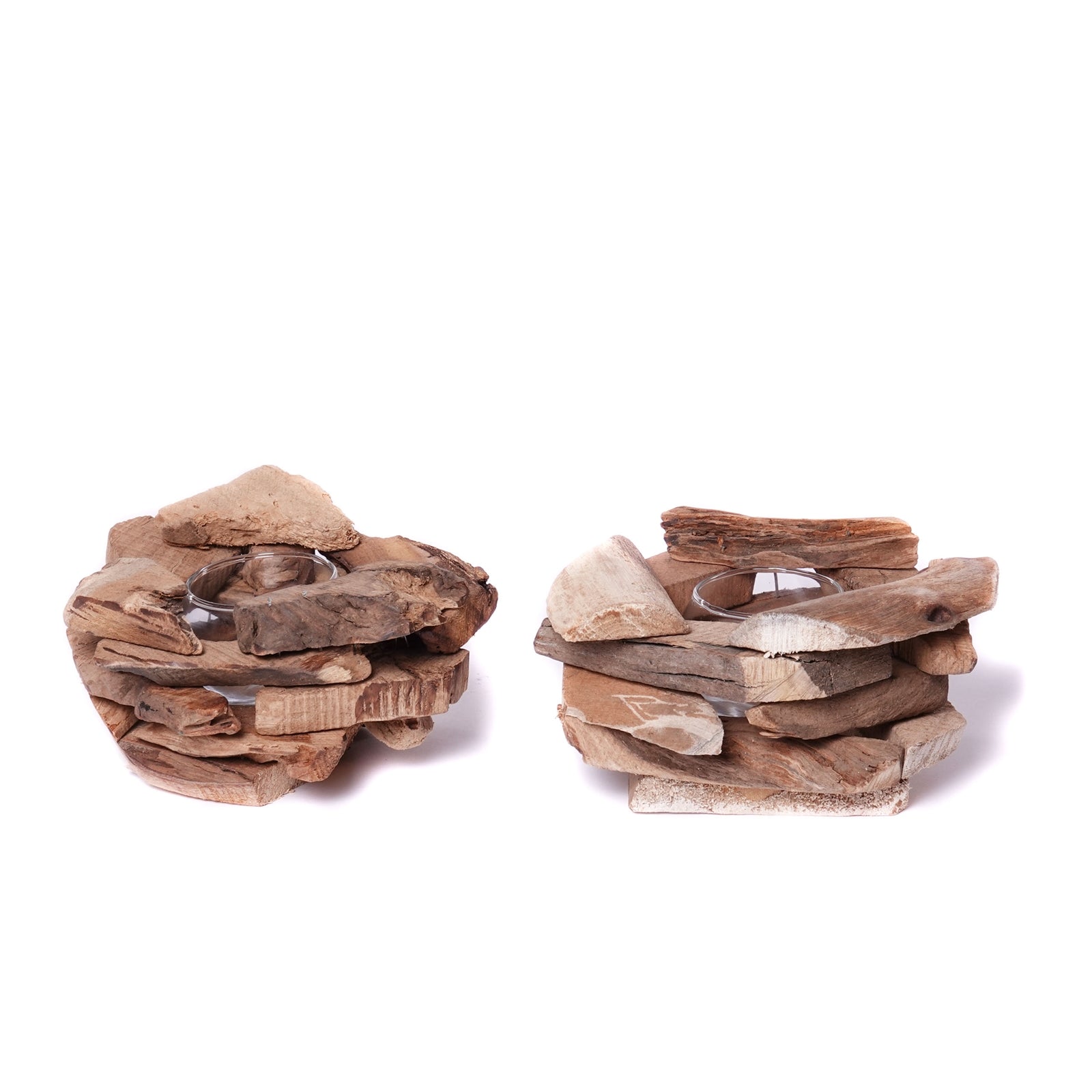 HOLZ TEELICHTHALTER "MIO" | Treibholz | Windlicht, Kerzenhalter