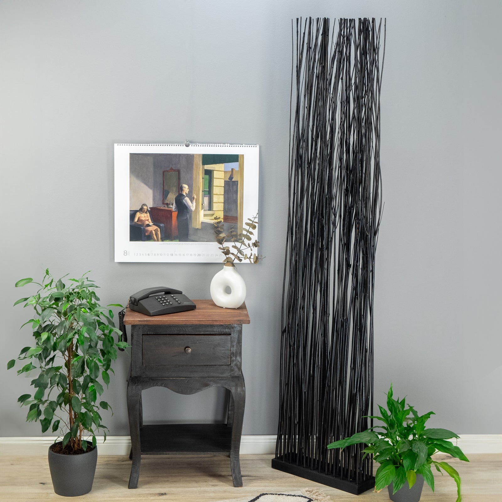 RAUMTEILER "SLIM" | Weide, 170x40cm | Paravent Zweige, Stellwand
