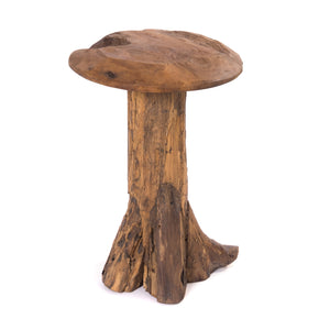 BAUMSTAMM HOCKER | Teak, 47cm | Blumen Hocker, Holz Hocker