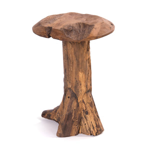 BAUMSTAMM HOCKER | Teak, 47cm | Blumen Hocker, Holz Hocker