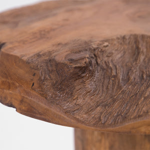 BAUMSTAMM HOCKER | Teak, 47cm | Blumen Hocker, Holz Hocker