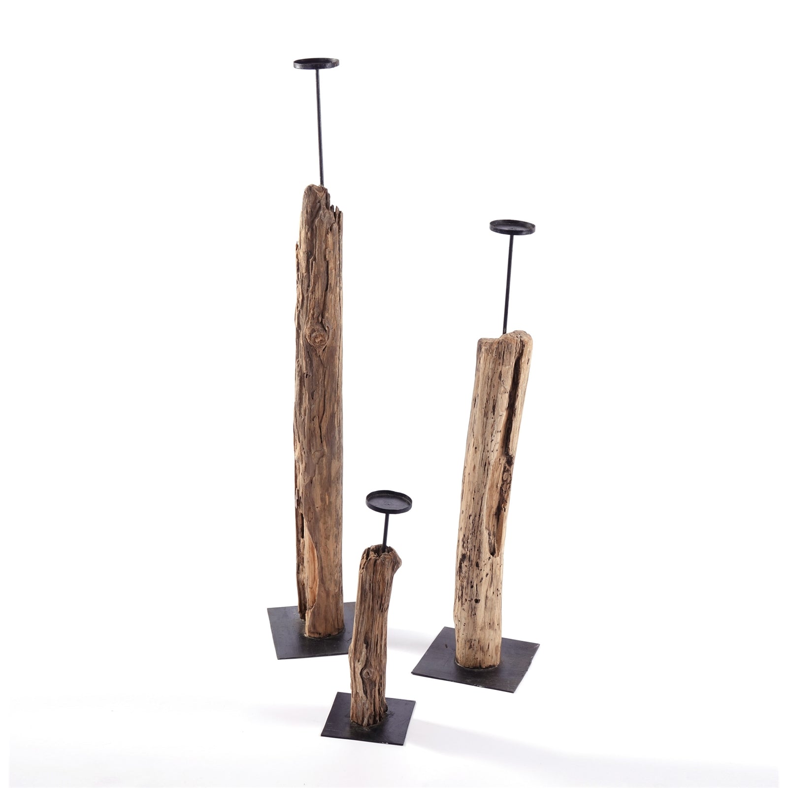 NATUR KERZENSTÄNDER "PURE" | 45cm | Treibholz Windlicht