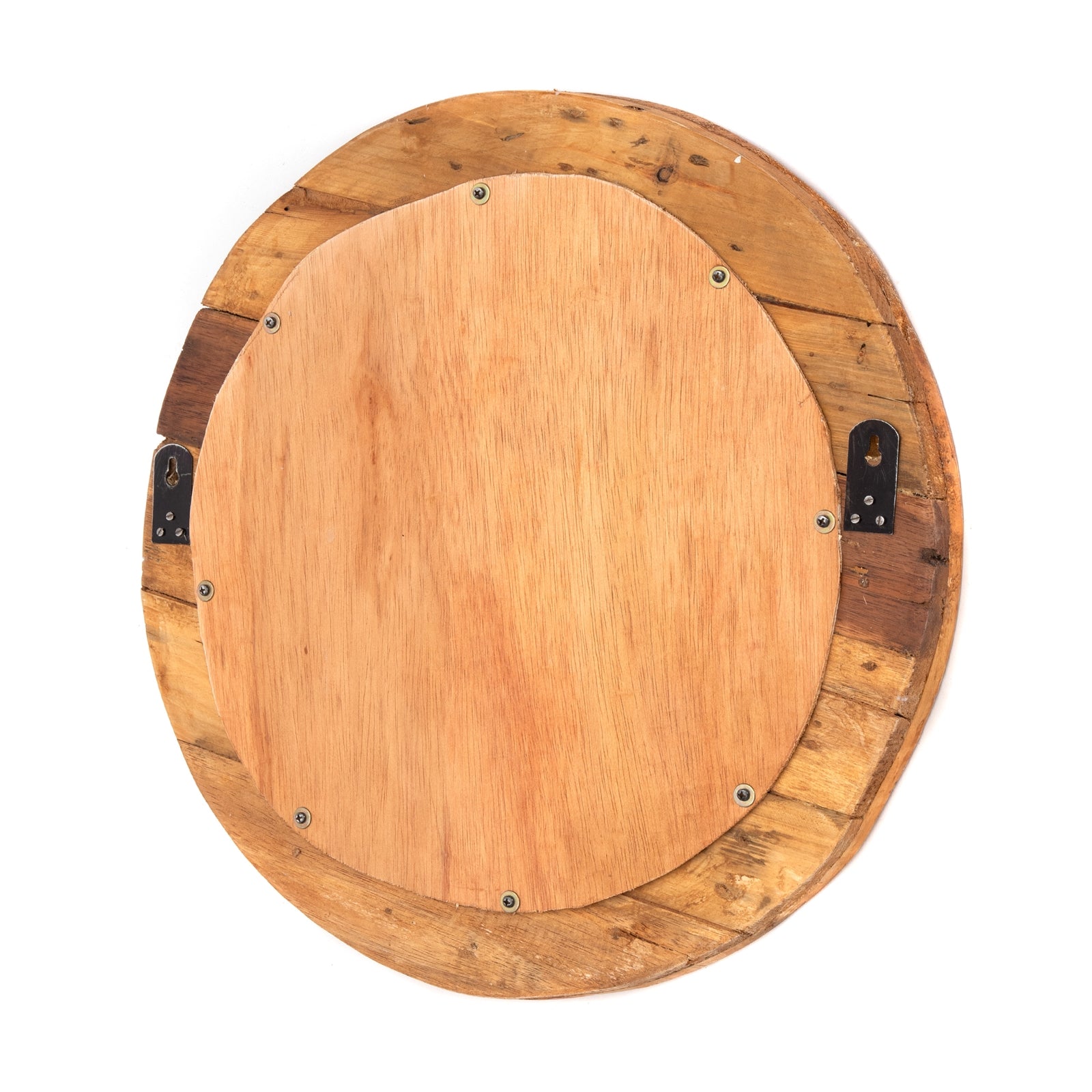 RUNDER WANDSPIEGEL "RONDO" | 50cm, Massivholz | Holzspiegel