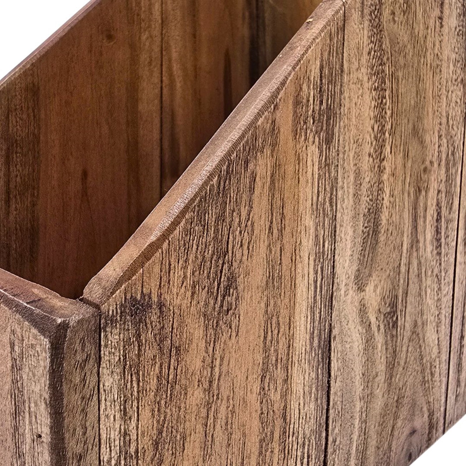 BREITER STEHSAMMLER "BIG NOTA" | 30cm, Mahagoni Holz | Büroorganizer