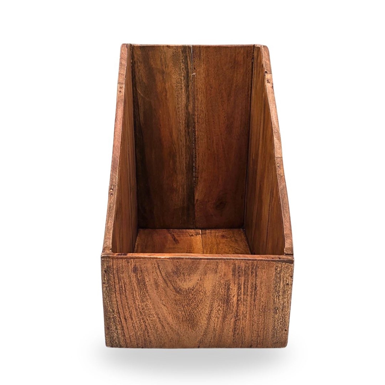 BREITER STEHSAMMLER "BIG NOTA" | 30cm, Mahagoni Holz | Büroorganizer