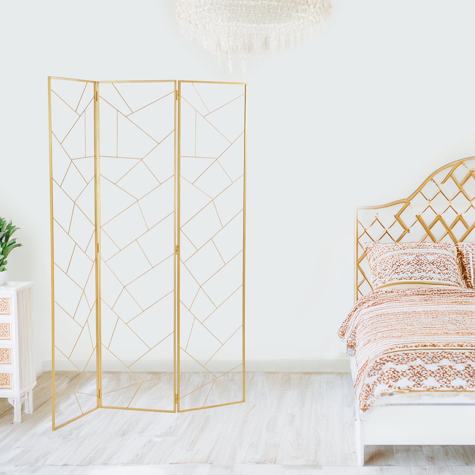 RAUMTEILER "MOSAIC" | Metall, gold, 170x120cm | Paravent