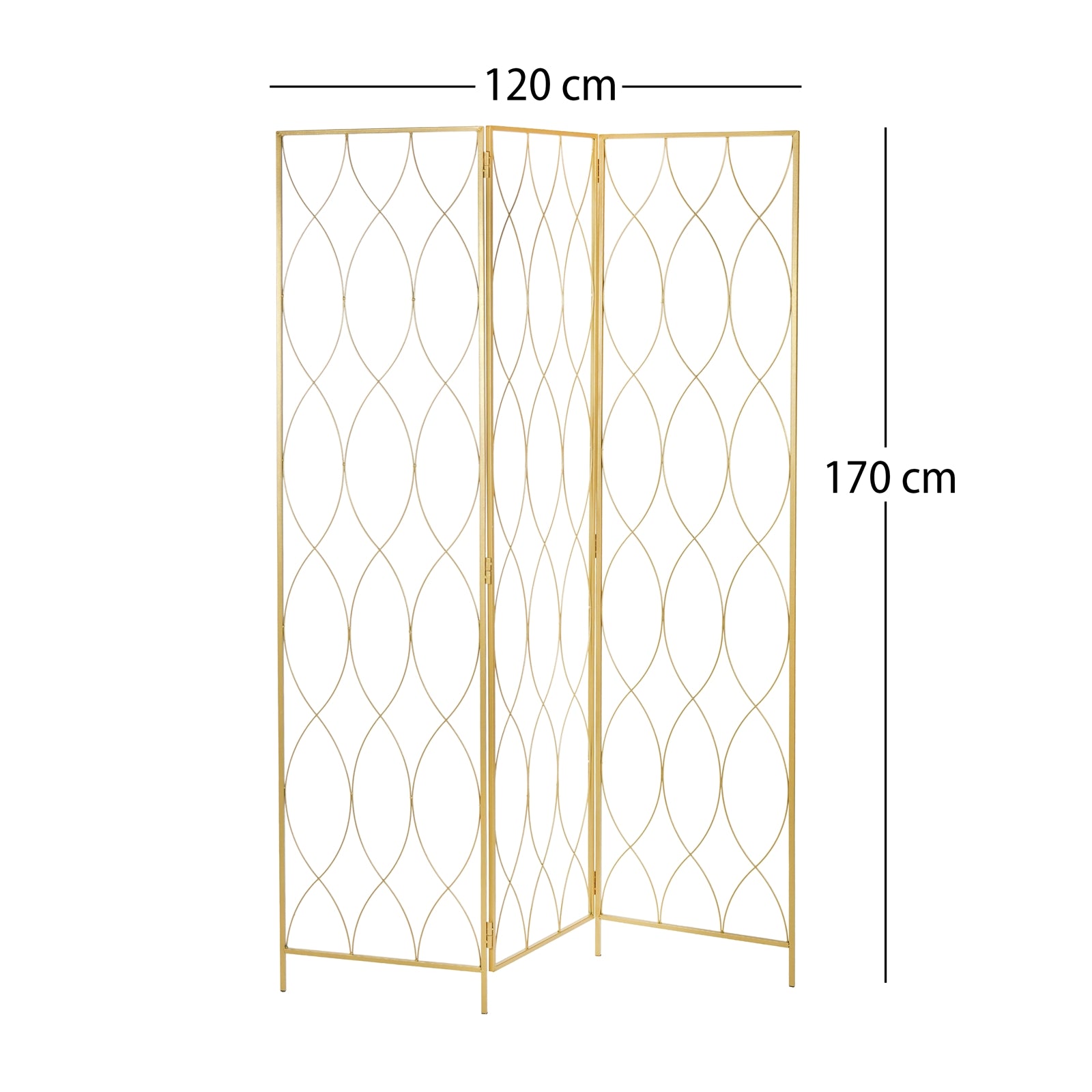 RAUMTEILER "LOUNGE" | Metall, gold, 170x120cm | Paravent