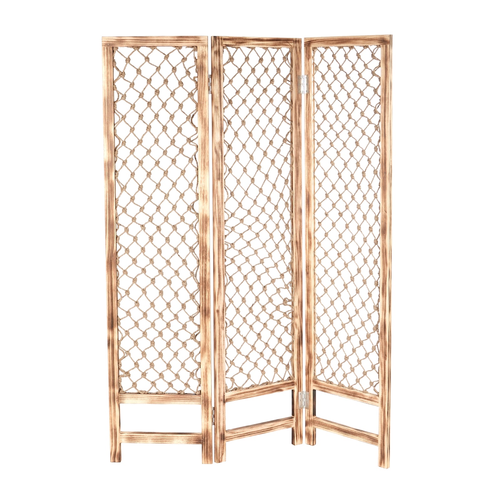 RAUMTEILER "NODI" | Holz, Geknüpftes Garn, 166cm | Paravent