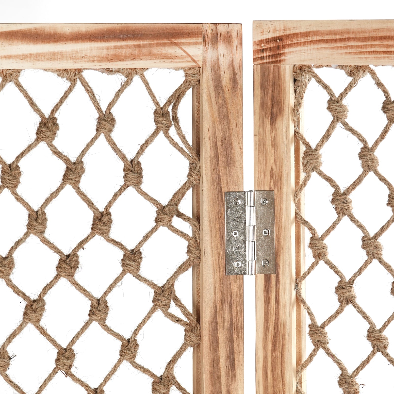 RAUMTEILER "NODI" | Holz, Geknüpftes Garn, 166cm | Paravent