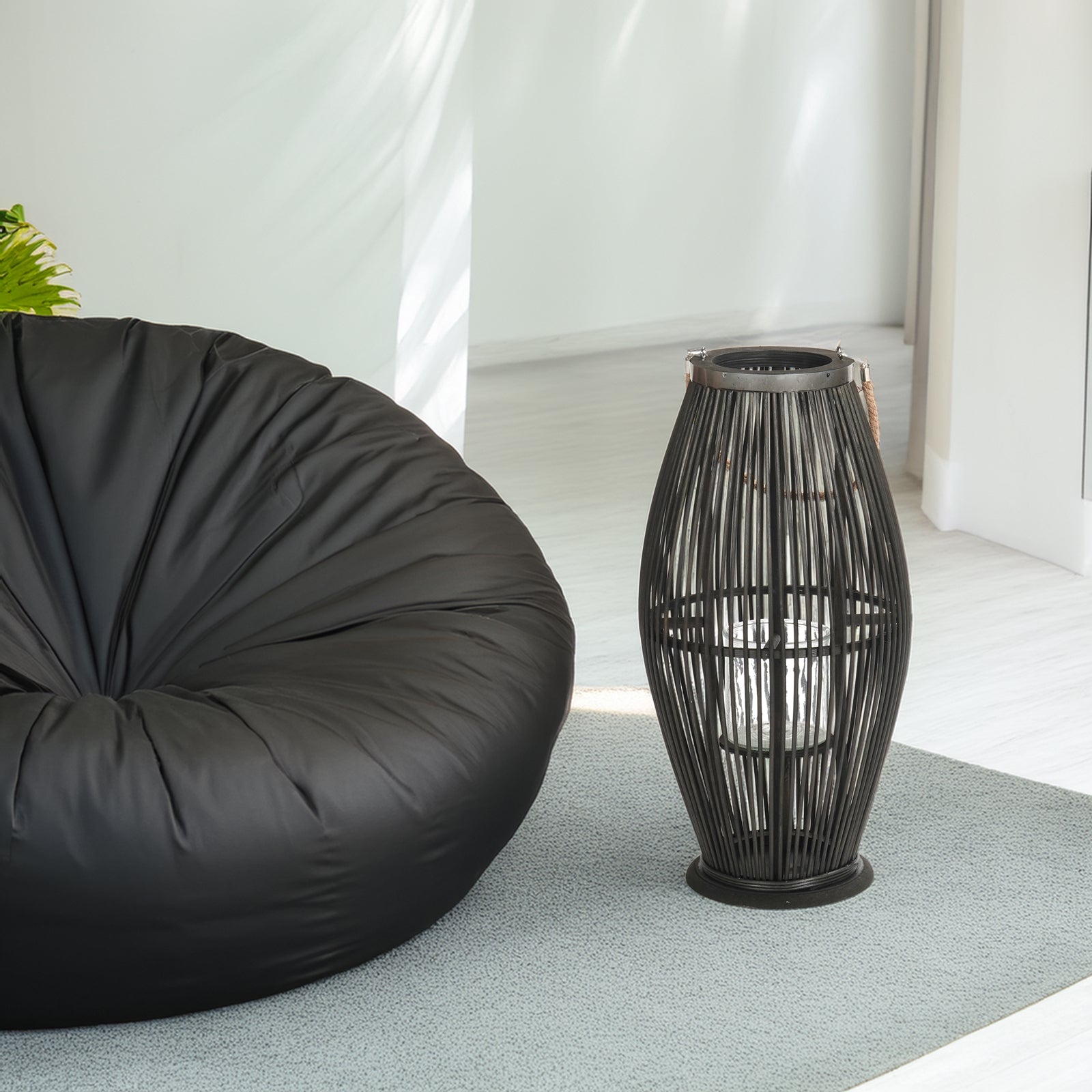 Deko  LATERNE "ZYA" |  Bambus | Natur Windlicht