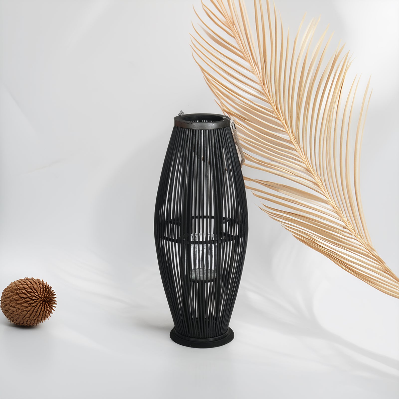 Deko  LATERNE "ZYA" |  Bambus | Natur Windlicht