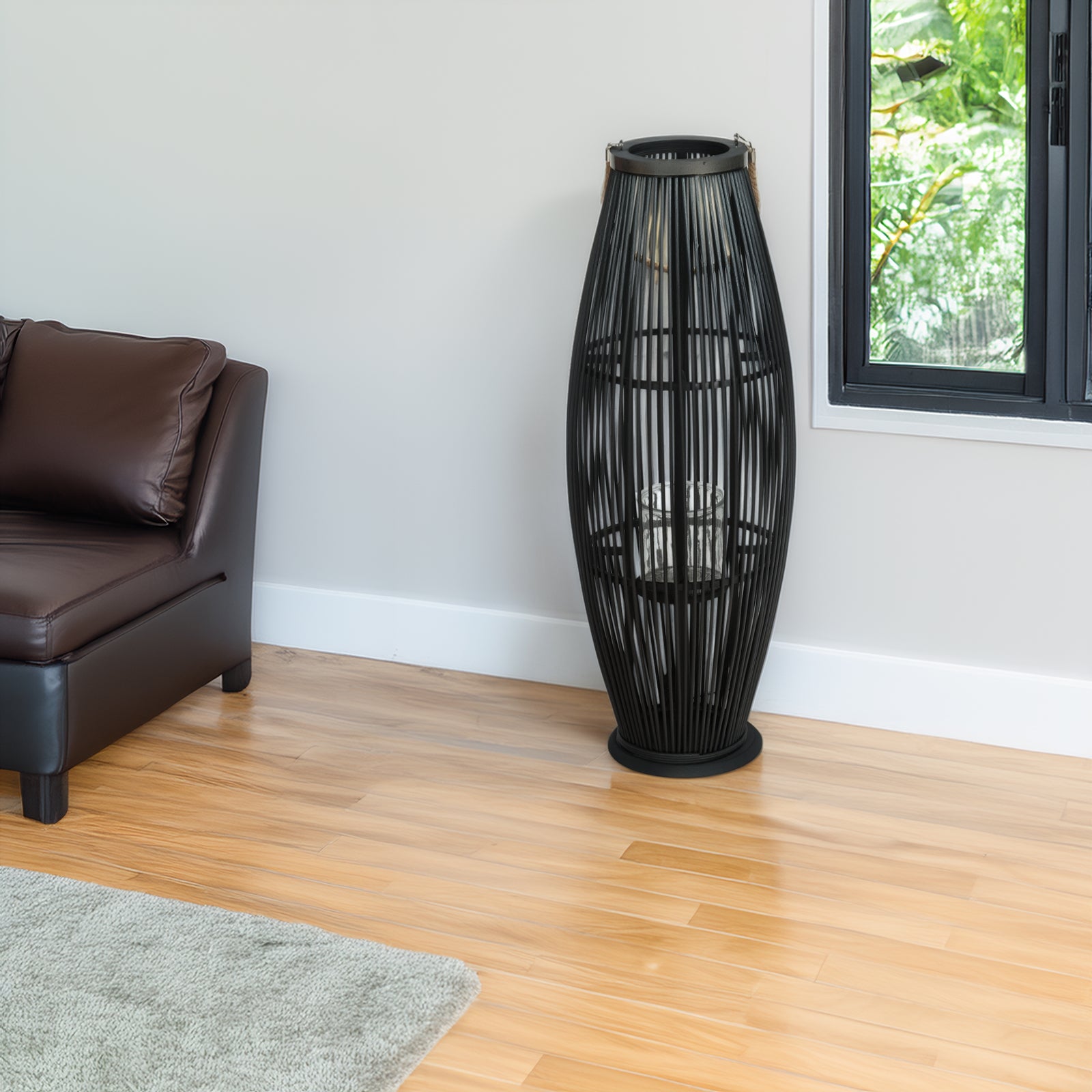 Deko  LATERNE "ZYA" |  Bambus | Natur Windlicht