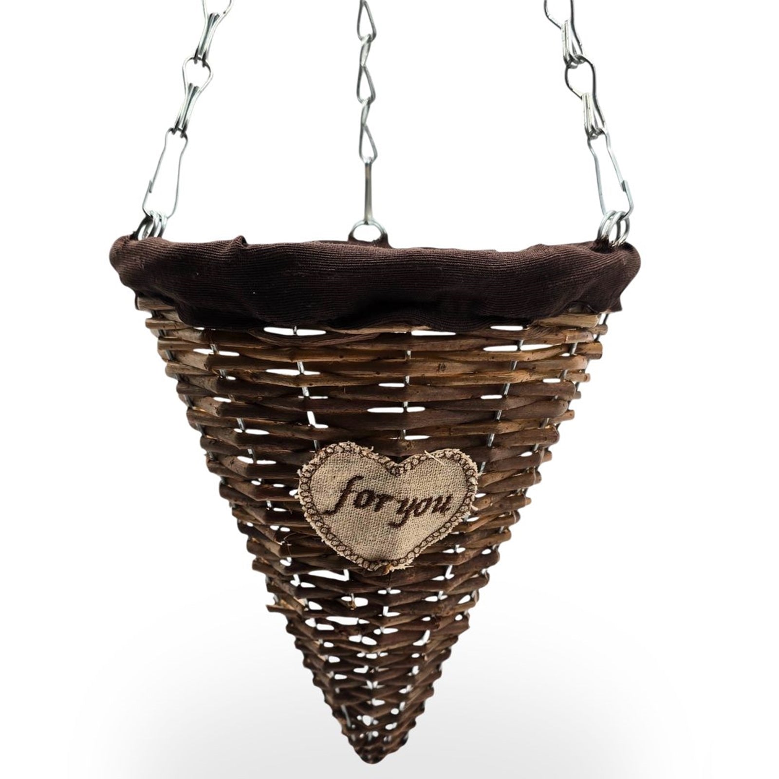 BLUMENAMPEL "CONE" | 24 cm, Weide | handgefertigtes Korbgeflecht