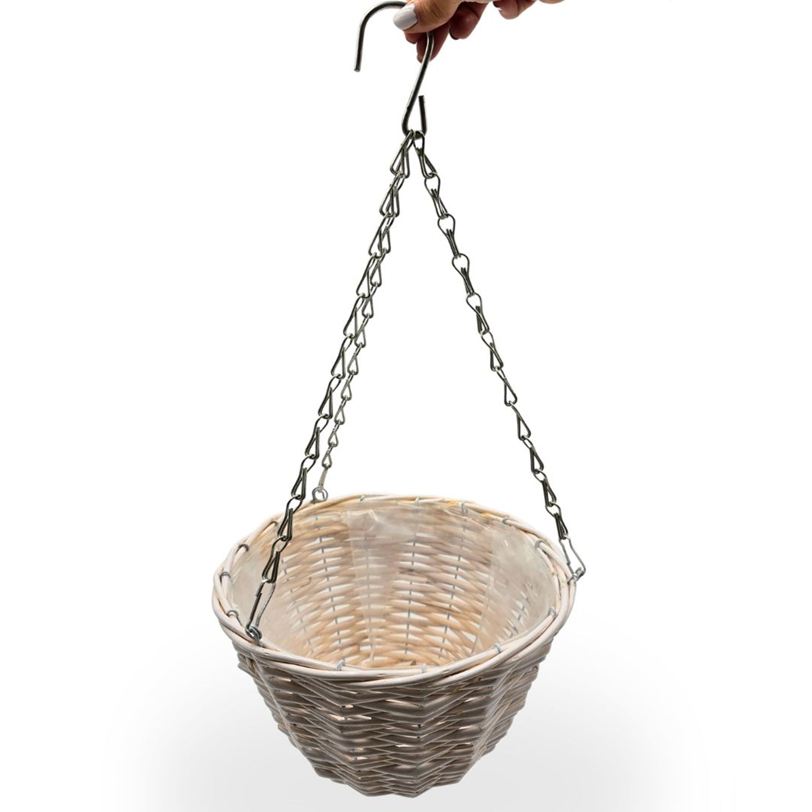 BLUMENAMPEL "BOWL" | 25 cm, Weide | handgefertigtes Korbgeflecht